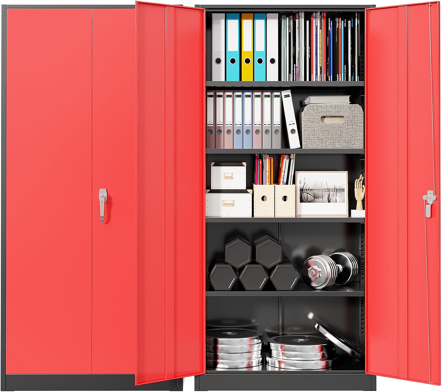 Office Storage Cabinet - خزانة تخزين معدنية متينة للمرآب، خزانة