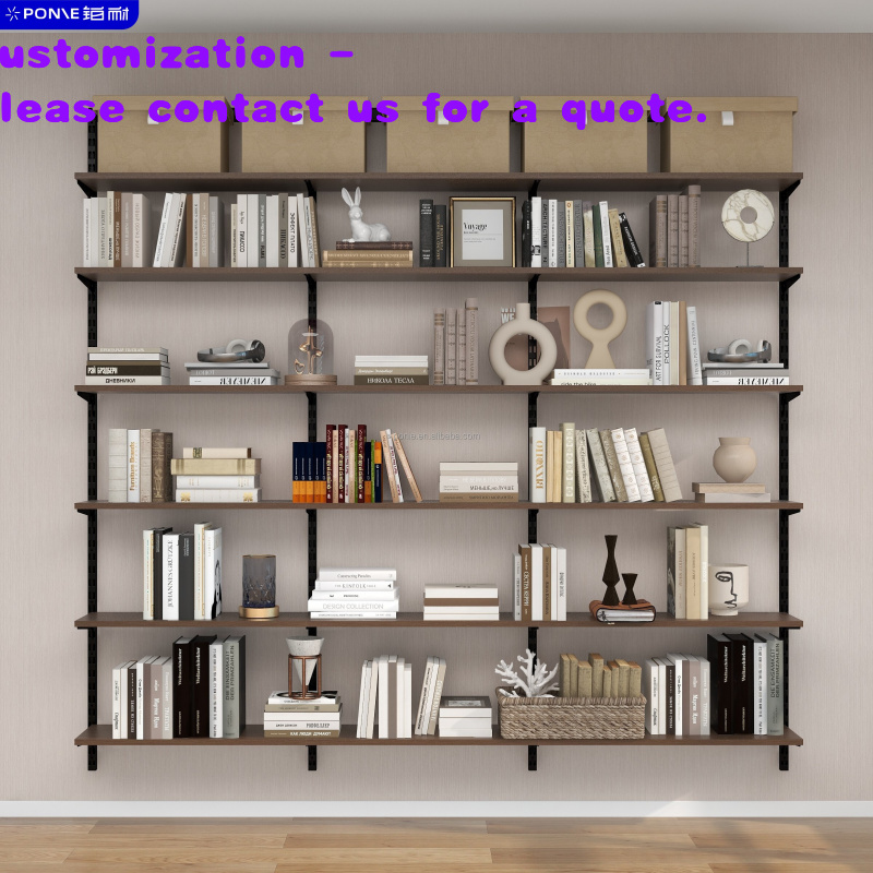Office Furniture Custom - رف كتب مثبت على الحائط بتصميم