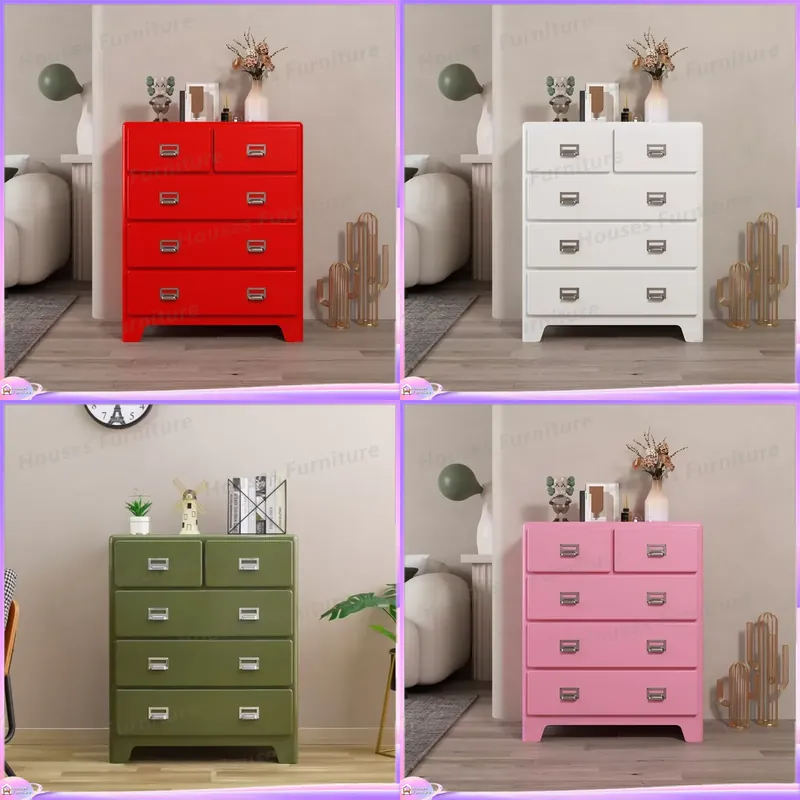 Office Storage Cabinet - خزانة أحذية معدنية عتيقة الطراز بخمسة