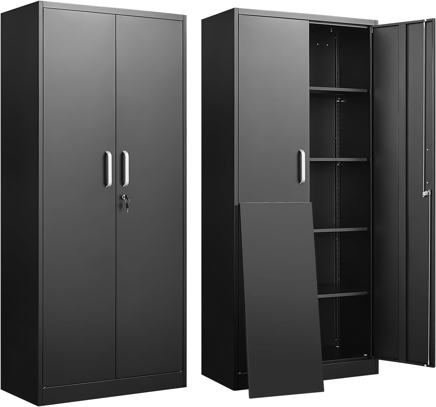 Office Storage Cabinet - خزانة تخزين معدنية بأرفف قابلة للتعديل،