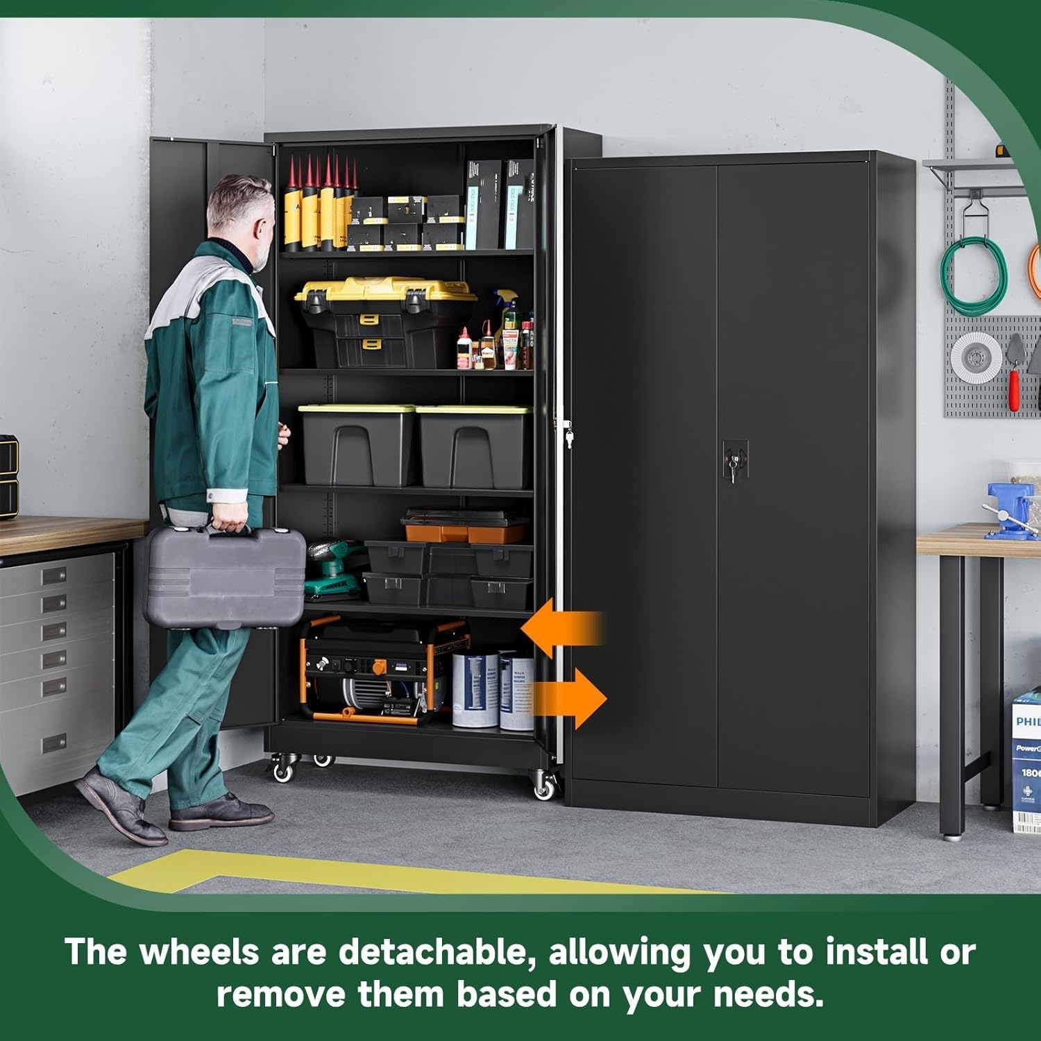 خزانة تخزين معدنية متحركة للجر - مراجعة Office Storage Cabinet وسعره