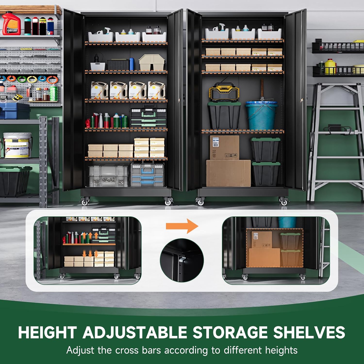 خزانة تخزين معدنية متحركة للجر - مراجعة Office Storage Cabinet وسعره