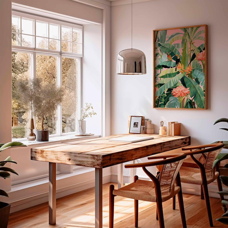 لوحة قماشية استوائية عتيقة الط - مراجعة Office Furniture Modern وسعره