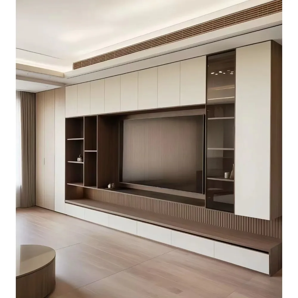 خزانة تلفزيون خشبية عصرية مخصص - مراجعة Office Furniture Custom وسعره