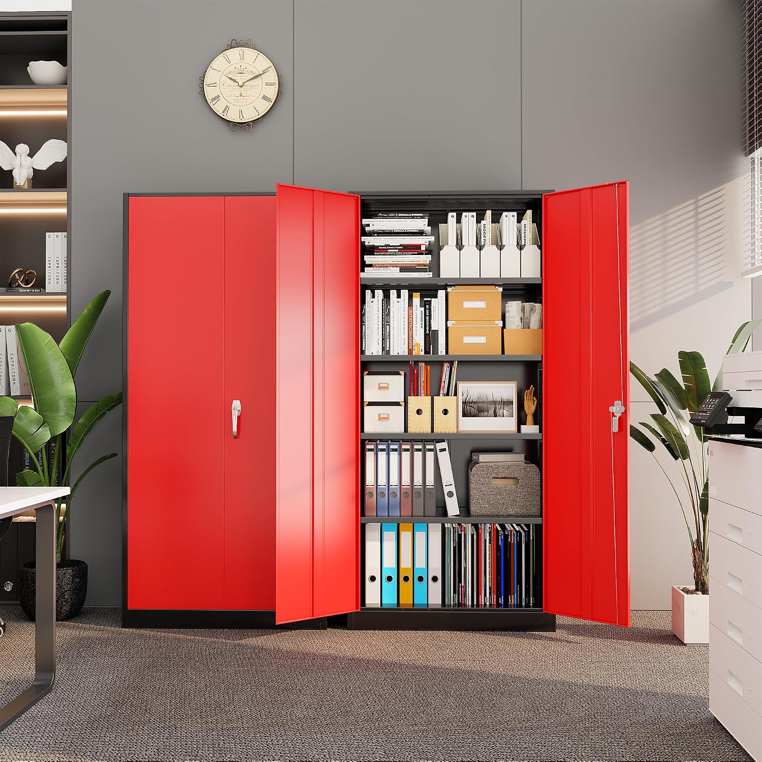 خزانة تخزين معدنية متينة للمرآ - مراجعة Office Storage Cabinet وسعره