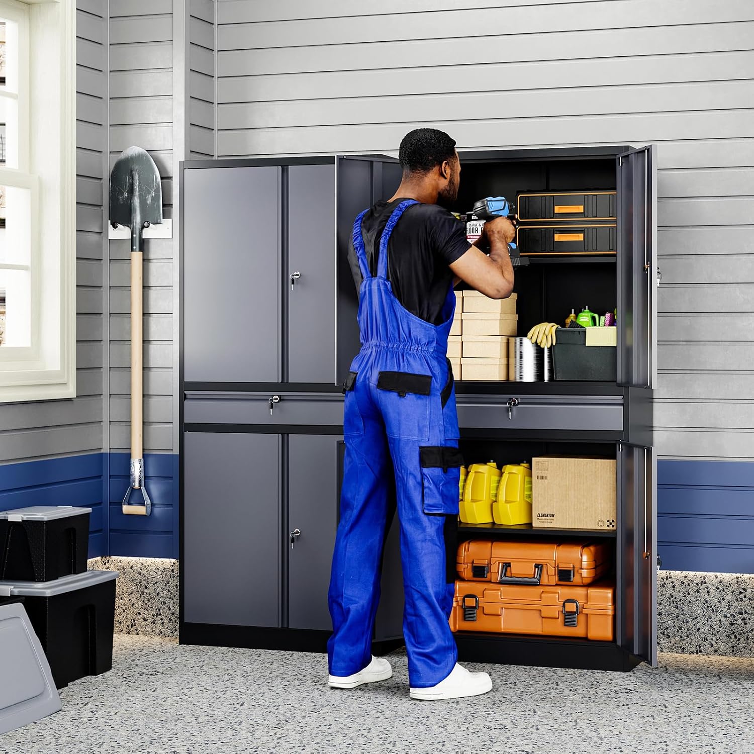 خزانة تخزين معدنية للمرآب، خزا - مراجعة Office Storage Cabinet وسعره