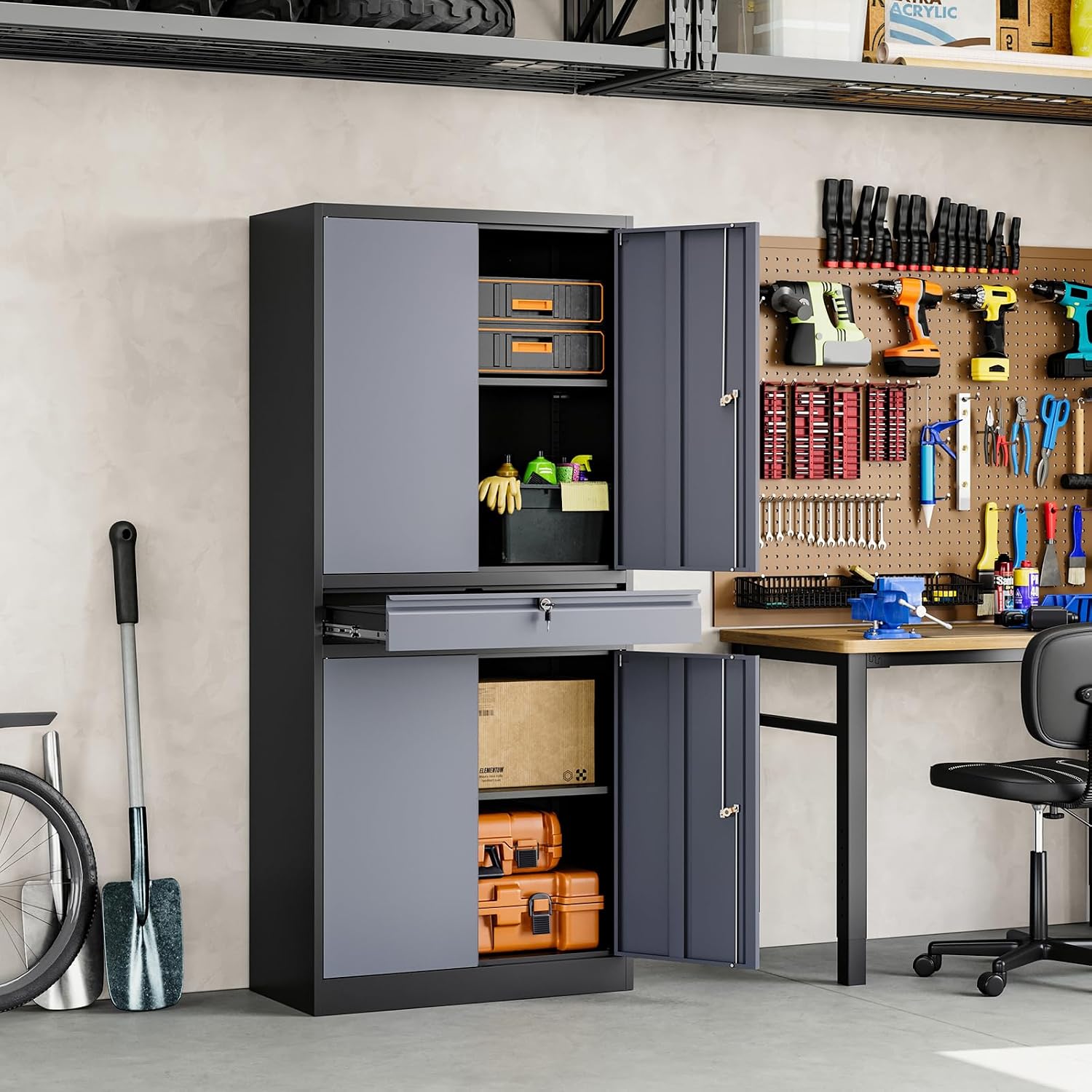 خزانة تخزين معدنية للمرآب، خزا - مراجعة Office Storage Cabinet وسعره