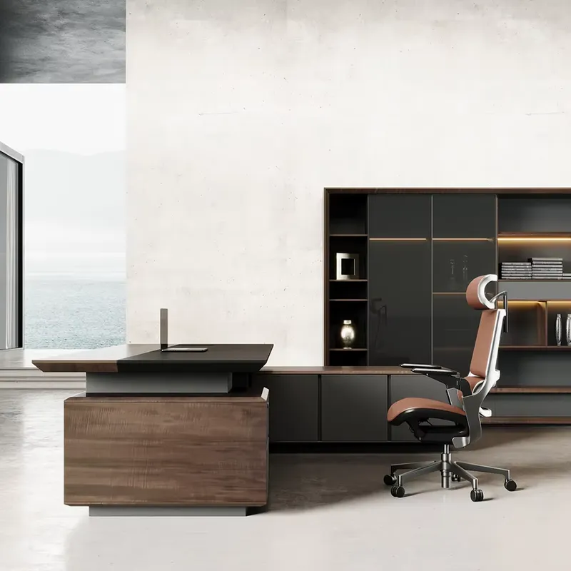 مكتب تنفيذي فاخر من الخشب الصل - مراجعة Office Furniture Modern وسعره